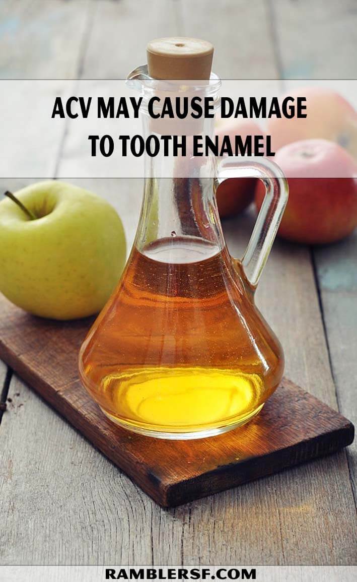 Acidic drinks, such as ACV, may cause damage to tooth enamel