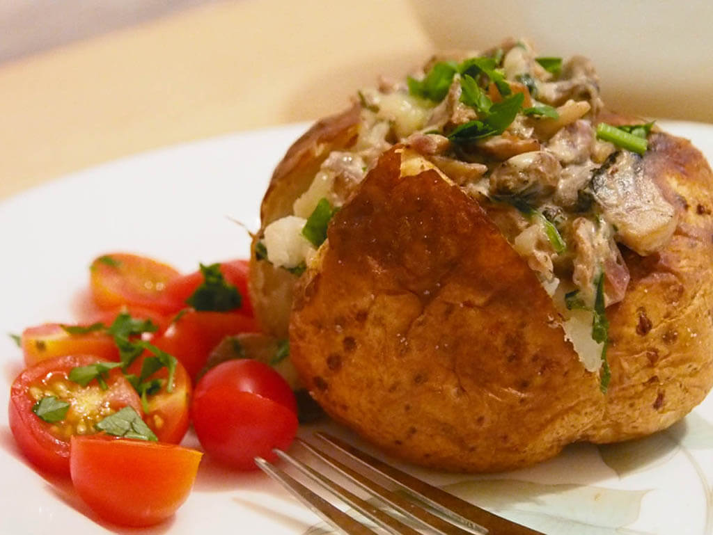 Baked Mushroom Jacket Potatoes