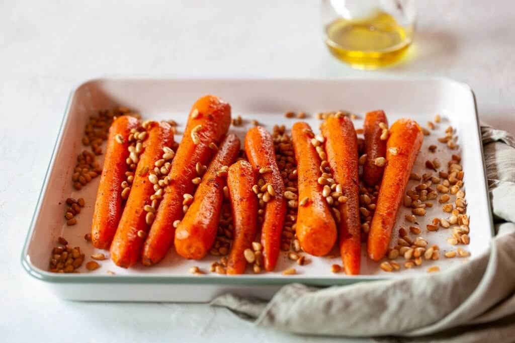 Baking carrots brings out the sweet inner nature