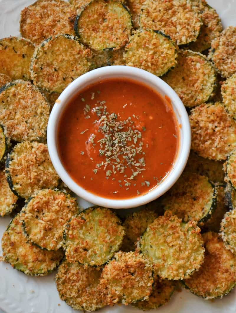 Crispy Oven Fried Zucchini Coins