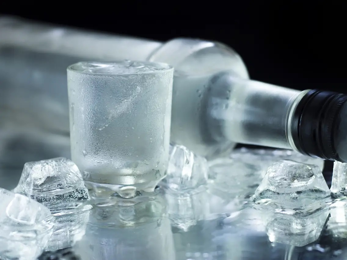alcohol freezing slower than water