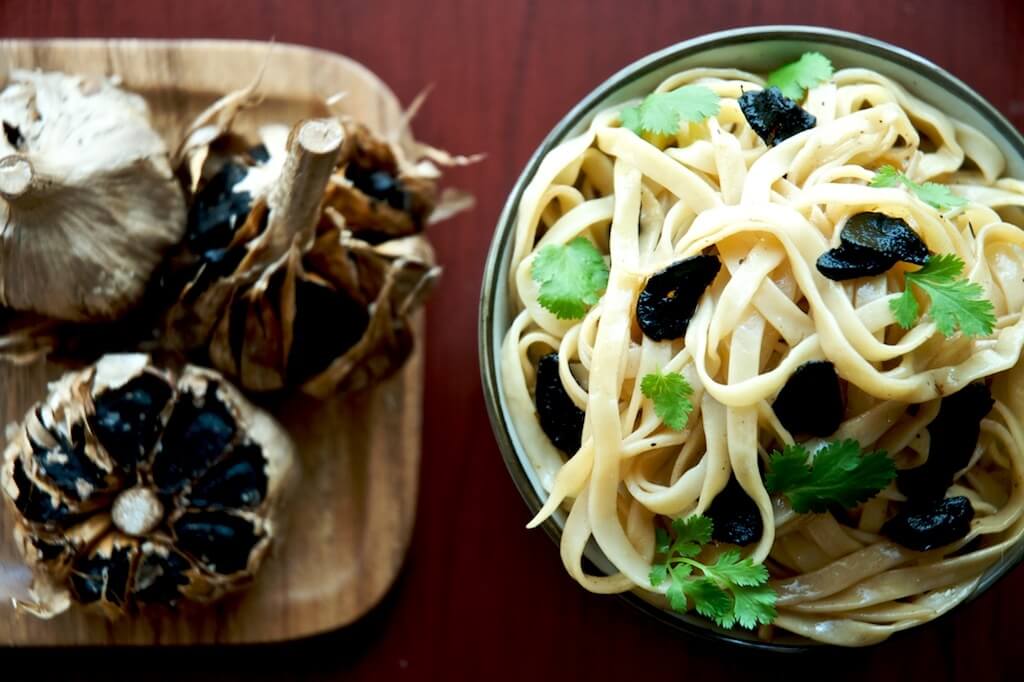 Pasta with Black Garlic