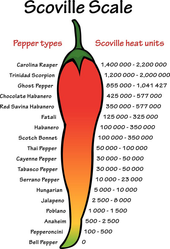 On the Scoville scale, where does cinnamon fall?