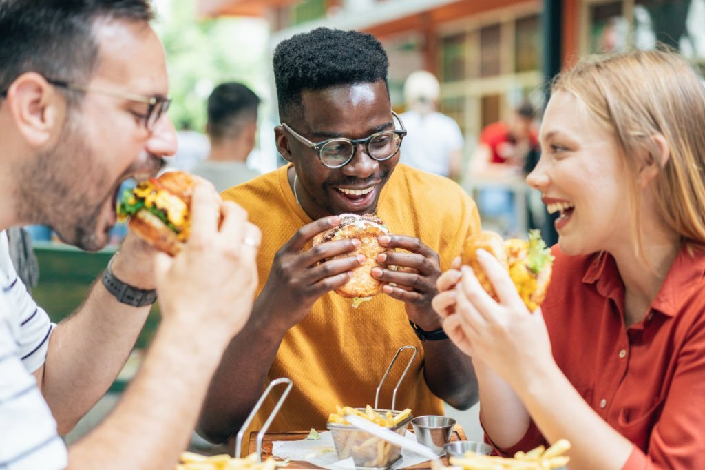 Burger with friends