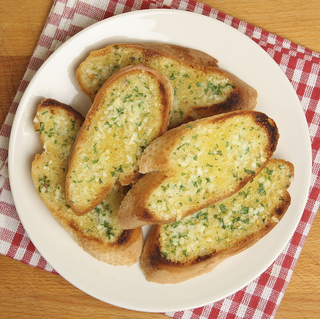 Frozen garlic bread